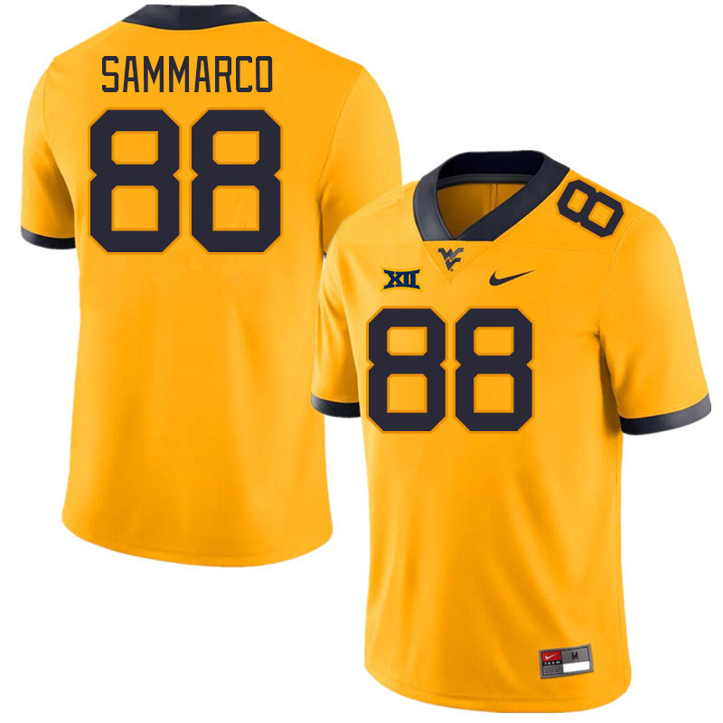 Men #88 Jack Sammarco West Virginia Mountaineers College Football Jerseys Stitched Sale-Gold
